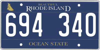 RI license plate 694340