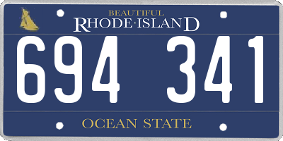 RI license plate 694341