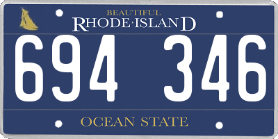 RI license plate 694346