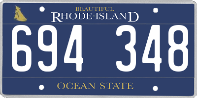 RI license plate 694348