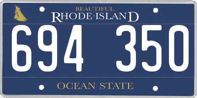 RI license plate 694350