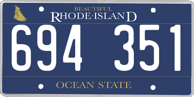 RI license plate 694351
