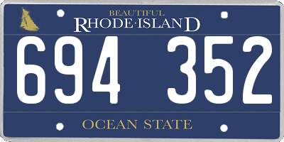 RI license plate 694352