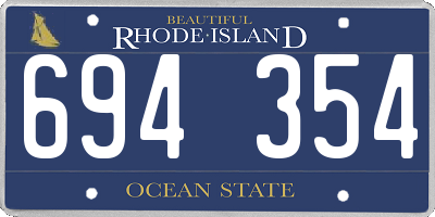 RI license plate 694354
