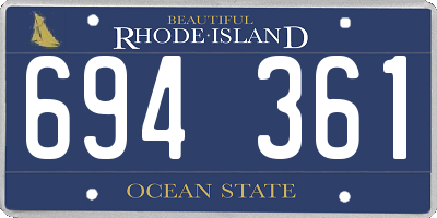 RI license plate 694361