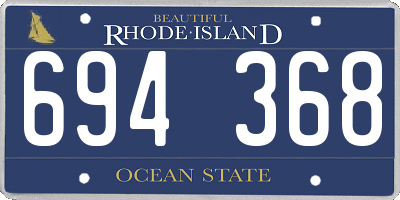 RI license plate 694368