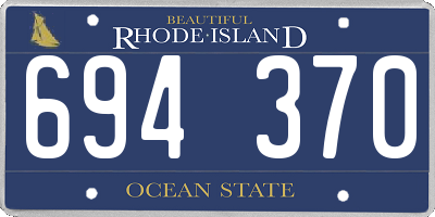 RI license plate 694370