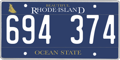 RI license plate 694374