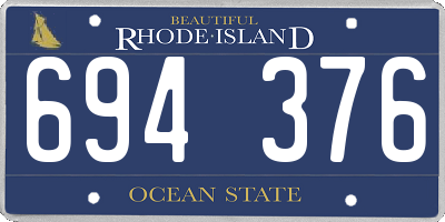 RI license plate 694376