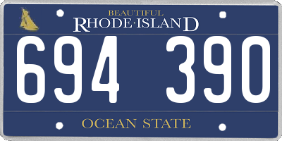 RI license plate 694390