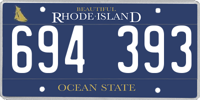 RI license plate 694393