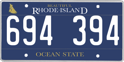 RI license plate 694394