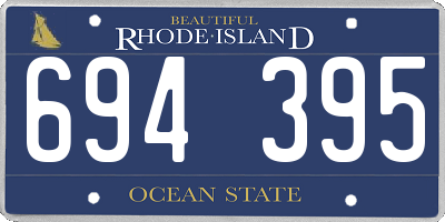 RI license plate 694395