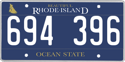 RI license plate 694396