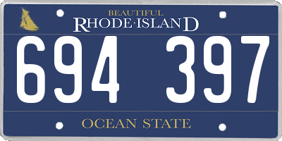 RI license plate 694397