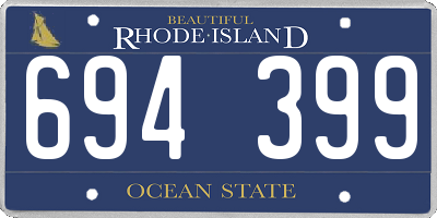 RI license plate 694399