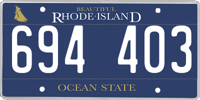 RI license plate 694403