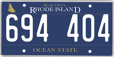 RI license plate 694404