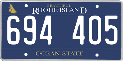 RI license plate 694405