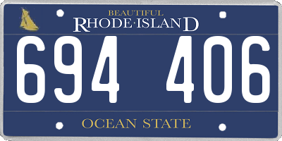 RI license plate 694406