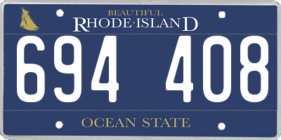 RI license plate 694408