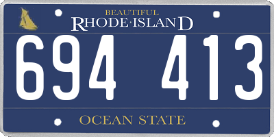 RI license plate 694413
