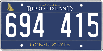 RI license plate 694415
