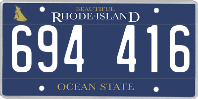 RI license plate 694416