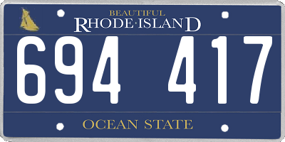 RI license plate 694417