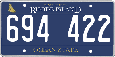 RI license plate 694422