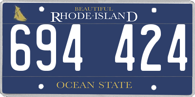 RI license plate 694424