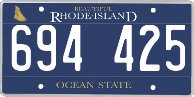 RI license plate 694425