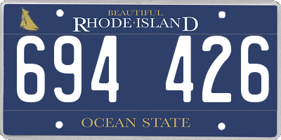RI license plate 694426
