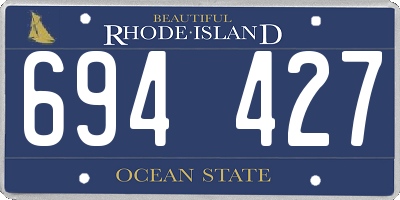 RI license plate 694427