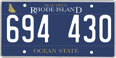 RI license plate 694430