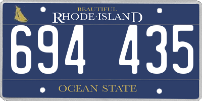 RI license plate 694435