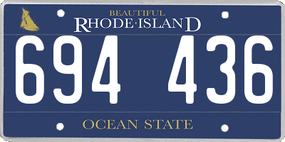 RI license plate 694436