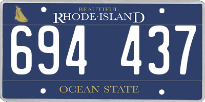 RI license plate 694437