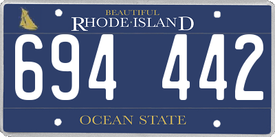 RI license plate 694442