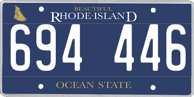 RI license plate 694446
