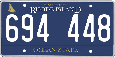 RI license plate 694448