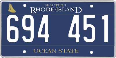 RI license plate 694451