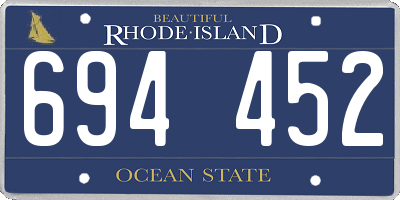 RI license plate 694452
