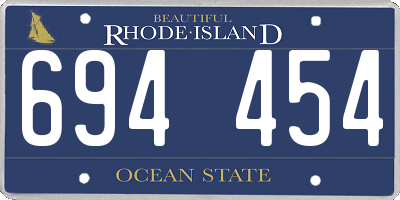 RI license plate 694454