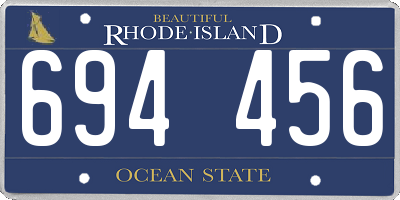 RI license plate 694456