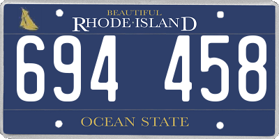 RI license plate 694458
