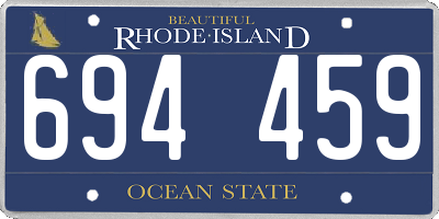 RI license plate 694459