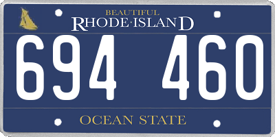 RI license plate 694460