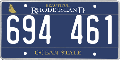 RI license plate 694461