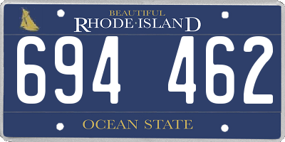 RI license plate 694462